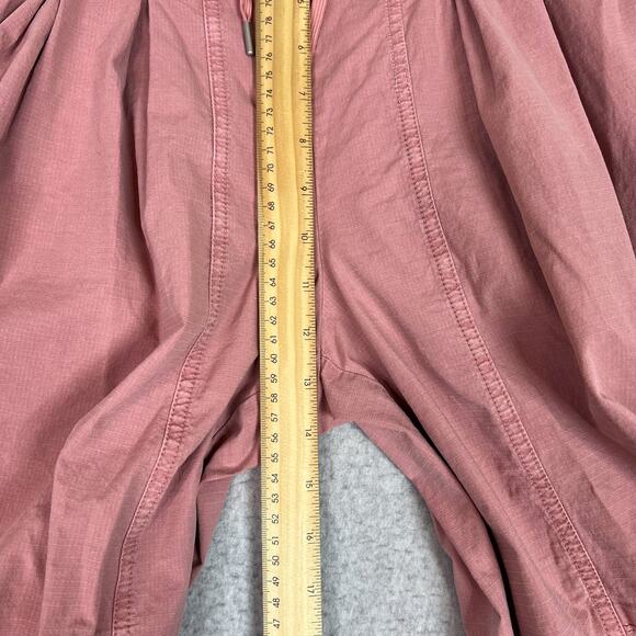 Anthropologie Pink Smocked Waist High Waist Wide Leg Parachute Pants Size Small - Picture 10 of 14